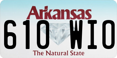 AR license plate 610WIO