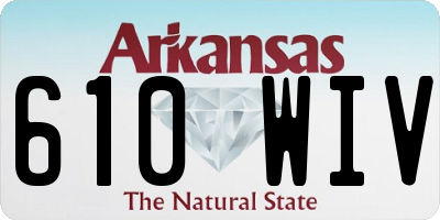 AR license plate 610WIV
