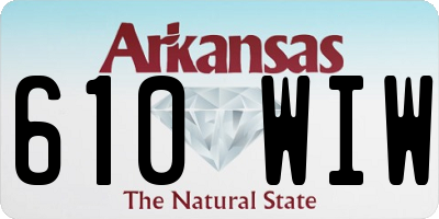 AR license plate 610WIW