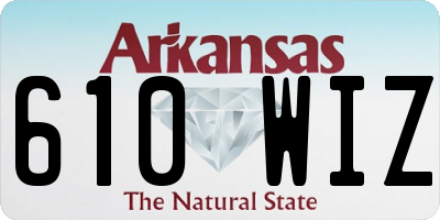AR license plate 610WIZ