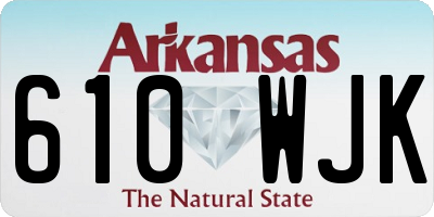 AR license plate 610WJK