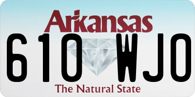 AR license plate 610WJO
