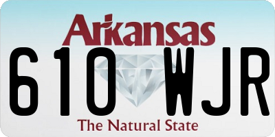 AR license plate 610WJR
