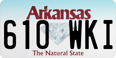 AR license plate 610WKI