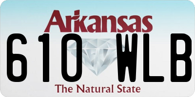 AR license plate 610WLB