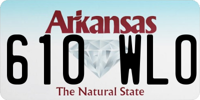 AR license plate 610WLO