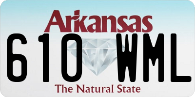 AR license plate 610WML