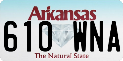AR license plate 610WNA