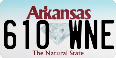 AR license plate 610WNE