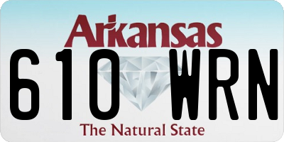 AR license plate 610WRN