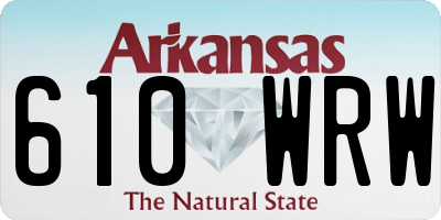 AR license plate 610WRW