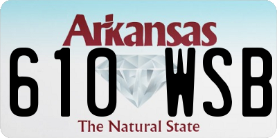 AR license plate 610WSB