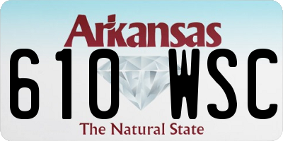 AR license plate 610WSC