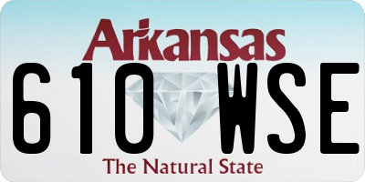 AR license plate 610WSE