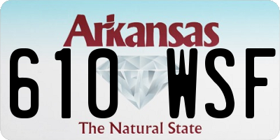AR license plate 610WSF