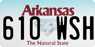 AR license plate 610WSH