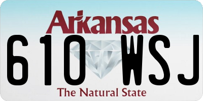 AR license plate 610WSJ
