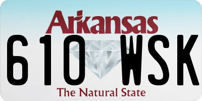AR license plate 610WSK