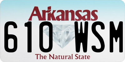 AR license plate 610WSM