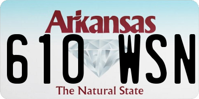 AR license plate 610WSN