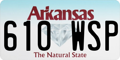 AR license plate 610WSP