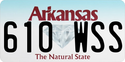 AR license plate 610WSS