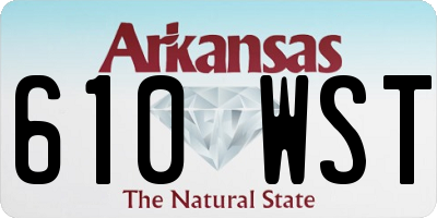 AR license plate 610WST