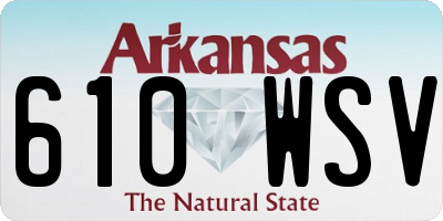 AR license plate 610WSV