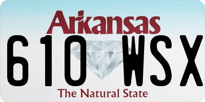 AR license plate 610WSX