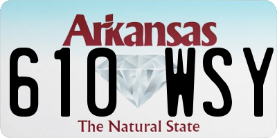AR license plate 610WSY