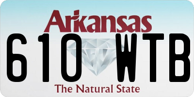 AR license plate 610WTB