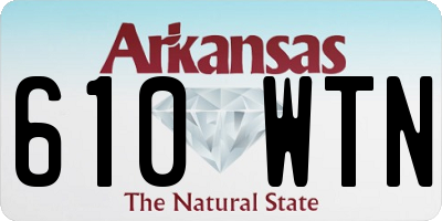 AR license plate 610WTN