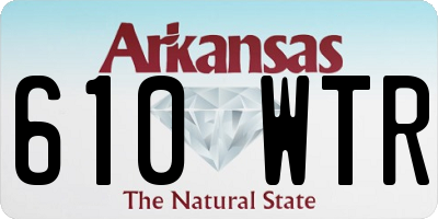AR license plate 610WTR