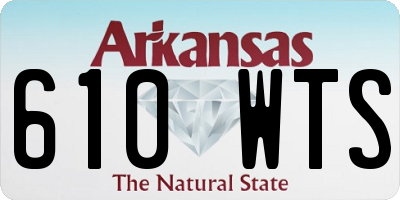 AR license plate 610WTS