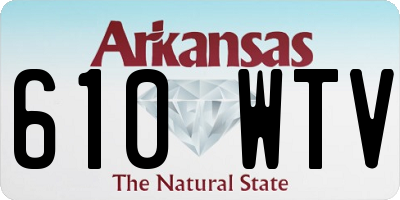 AR license plate 610WTV