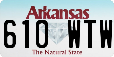 AR license plate 610WTW