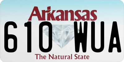 AR license plate 610WUA