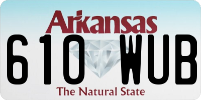AR license plate 610WUB