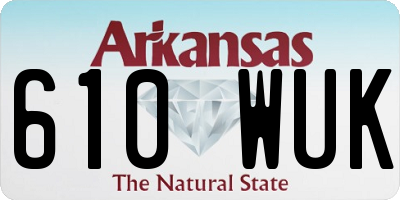 AR license plate 610WUK