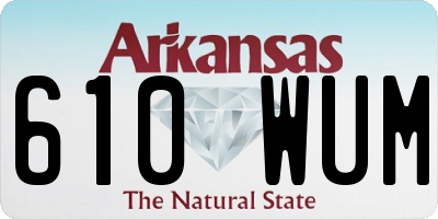 AR license plate 610WUM