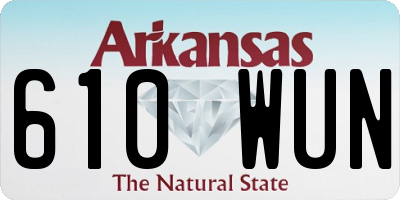 AR license plate 610WUN