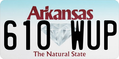AR license plate 610WUP