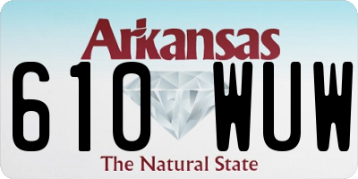 AR license plate 610WUW