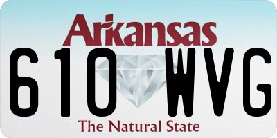AR license plate 610WVG