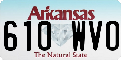 AR license plate 610WVO