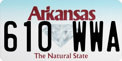 AR license plate 610WWA