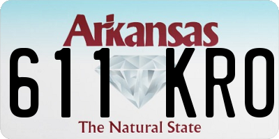 AR license plate 611KRO