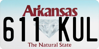 AR license plate 611KUL