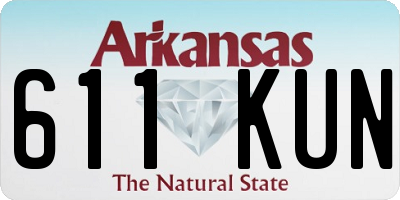 AR license plate 611KUN
