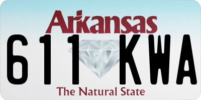AR license plate 611KWA